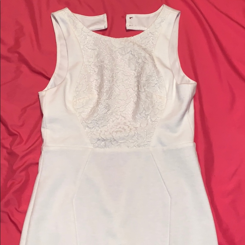 Classy Mini White Dress• (brand new)
